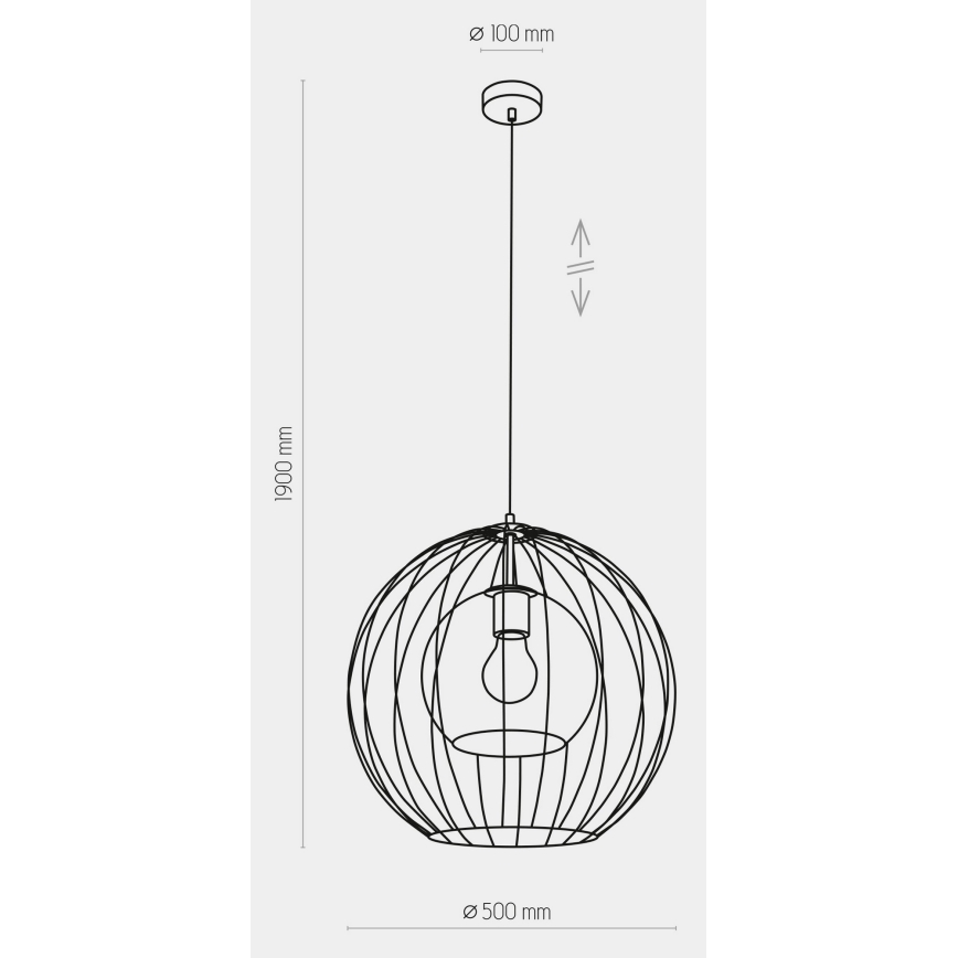 Lestenec na vrvici UNIVERSO 1xE27/60W/230V
