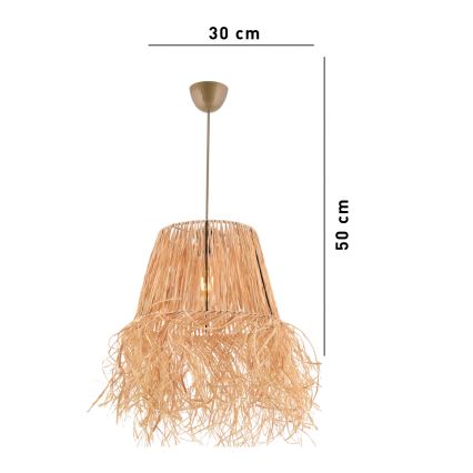 Lestenec na vrvici VALANCE 1xE27/40W/230V rjava