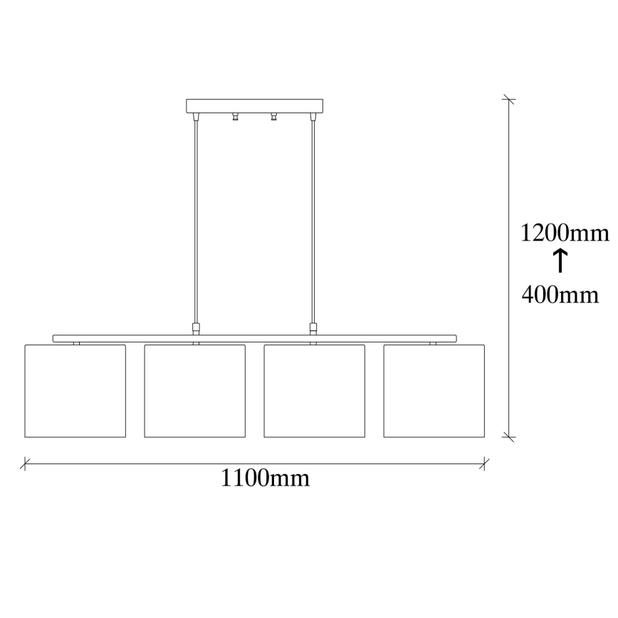 Lestenec na vrvici VALIZ 4xE27/40W/230V