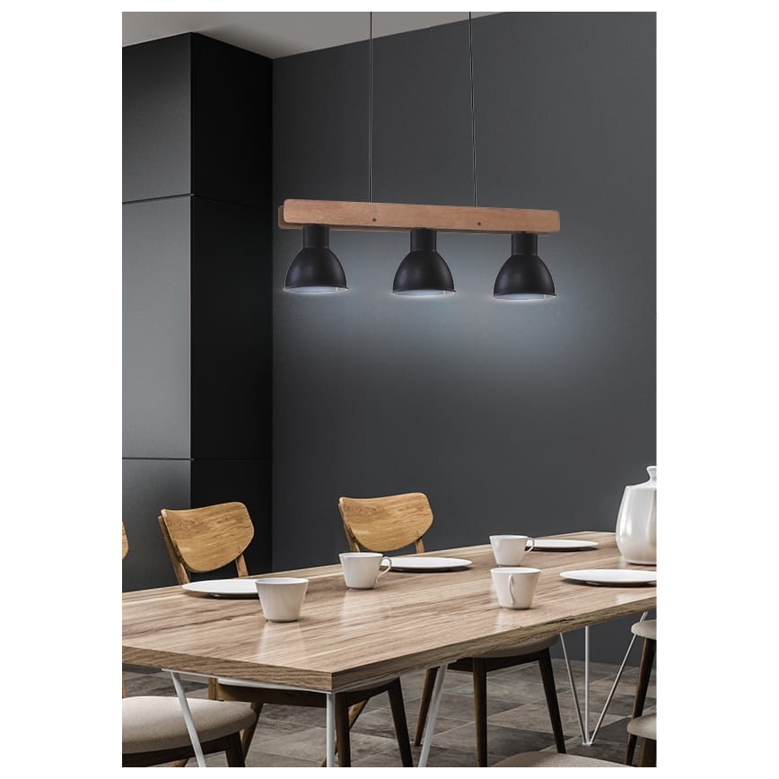 Lestenec na vrvici VARIO 3xE27/60W/230V Breza