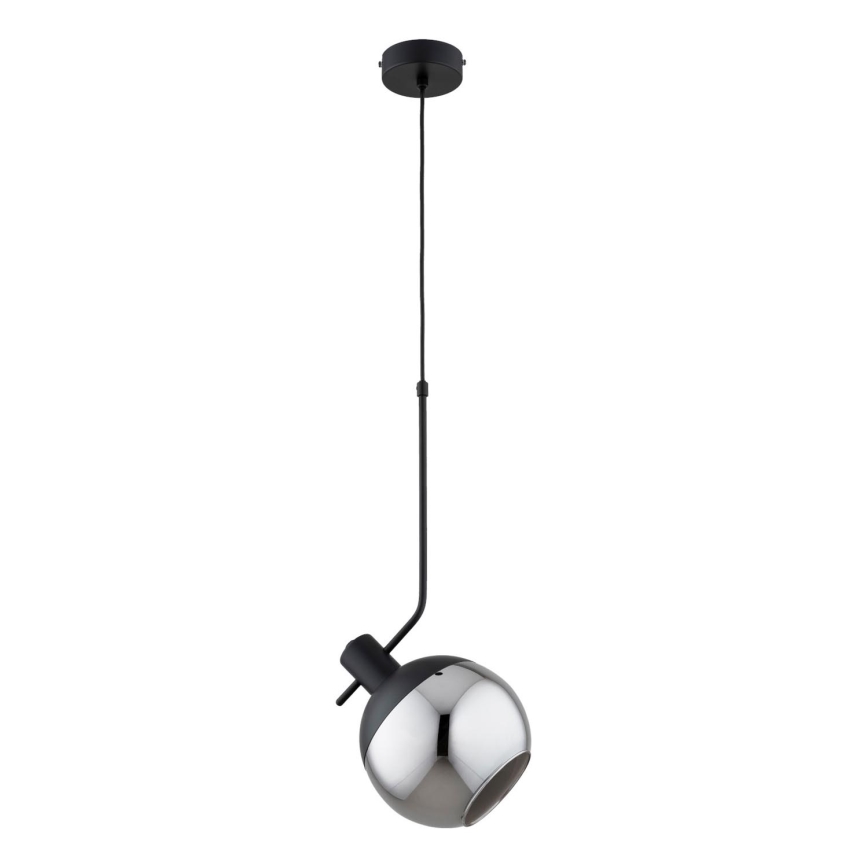Lestenec na vrvici VELTO 1xE27/15W/230V črna/dimna