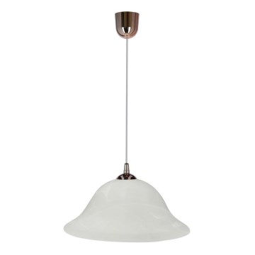Lestenec na vrvici VERA 1xE27/60W/230V baker/bela