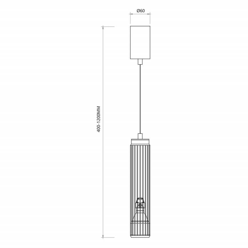 Lestenec na vrvici VERTICAL 1xGU10/8W/230V bela