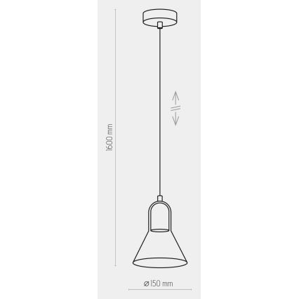 Lestenec na vrvici VICHY 1xGU10/10W/230V