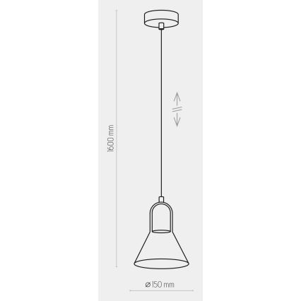 Lestenec na vrvici VICHY 1xGU10/10W/230V