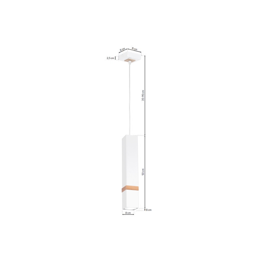 Lestenec na vrvici VIDAR 1xGU10/25W/230V