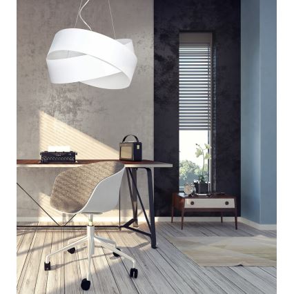Lestenec na vrvici VIENO 3xE27/15W/230V bela