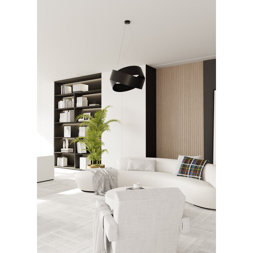 Lestenec na vrvici VIENO 3xE27/15W/230V črna