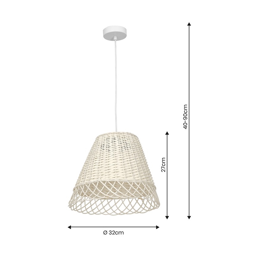 Lestenec na vrvici VIMINI 1xE27/40W/230V ratan