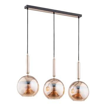 Lestenec na vrvici VOLDA 3xE27/15W/230V medenina