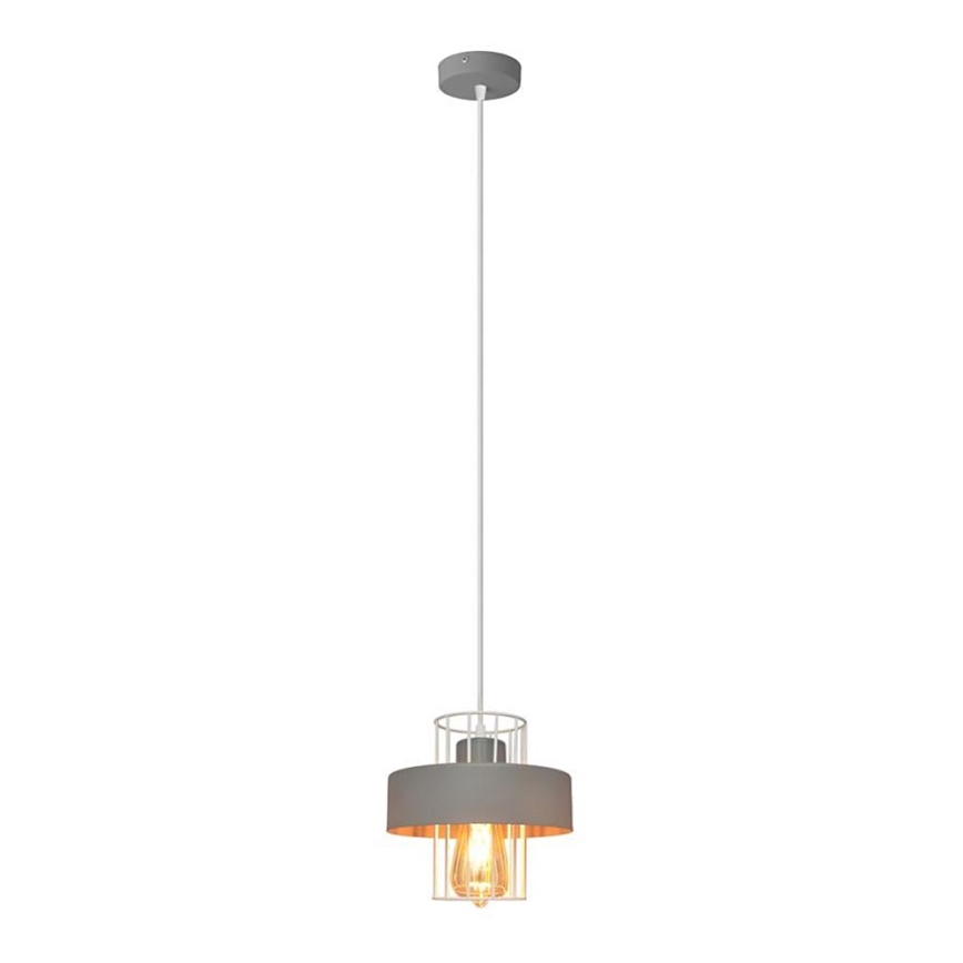 Lestenec na vrvici VOLTA 1xE27/15W/230V siva