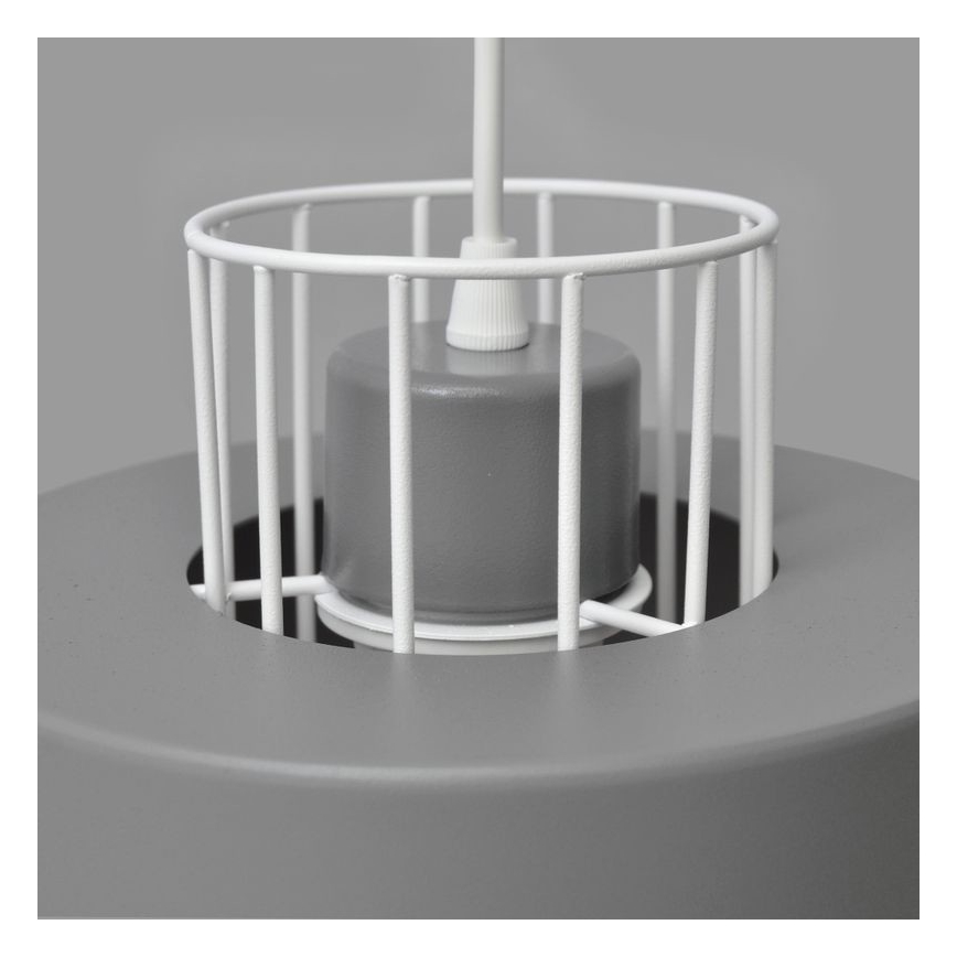 Lestenec na vrvici VOLTA 1xE27/15W/230V siva