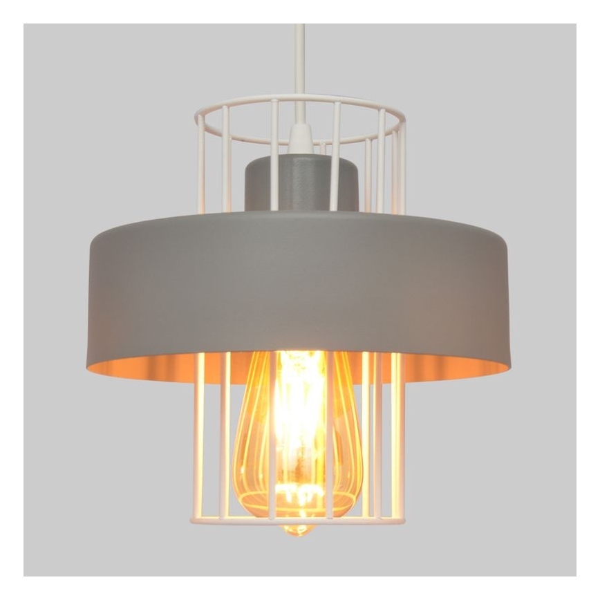 Lestenec na vrvici VOLTA 2xE27/15W/230V siva