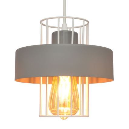 Lestenec na vrvici VOLTA 2xE27/15W/230V siva