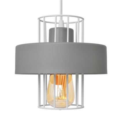 Lestenec na vrvici VOLTA 2xE27/15W/230V siva