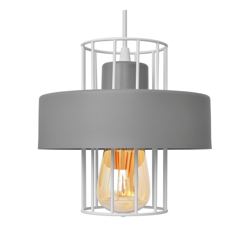 Lestenec na vrvici VOLTA 2xE27/15W/230V siva