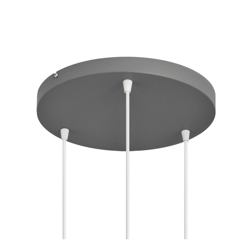 Lestenec na vrvici VOLTA 3xE27/15W/230V premer 42 cm siva