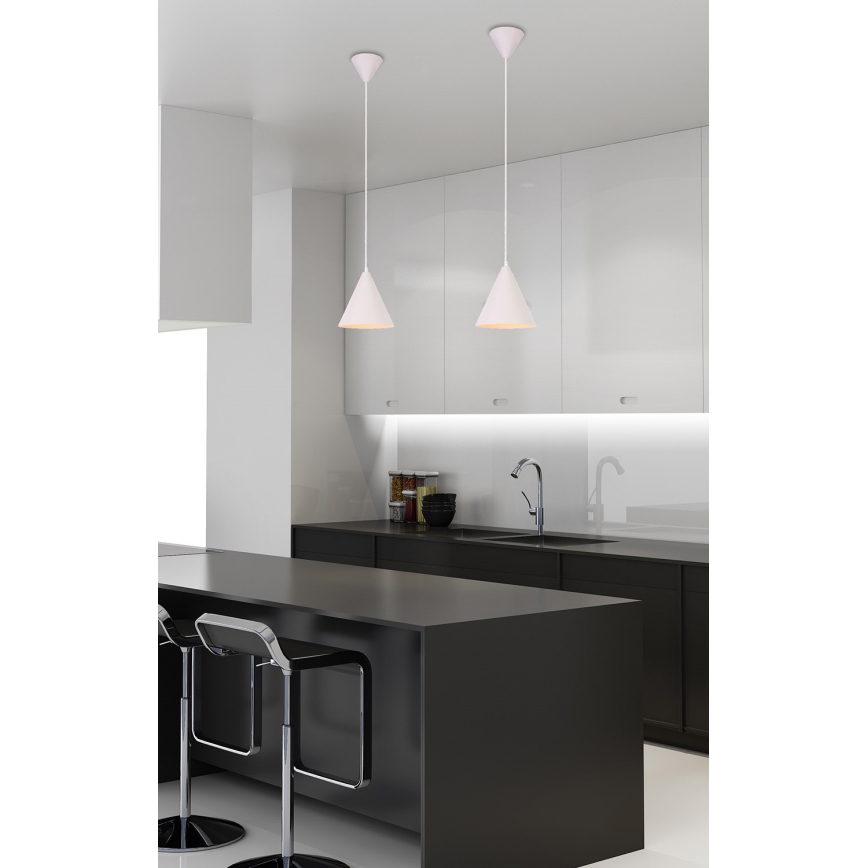 Lestenec na vrvici VOSS 1xE27/40W/230V bela