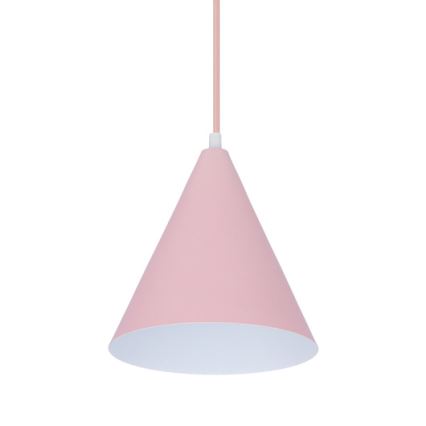 Lestenec na vrvici VOSS 1xE27/40W/230V roza/bela