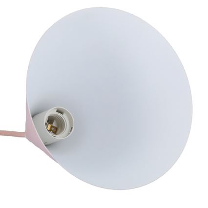 Lestenec na vrvici VOSS 1xE27/40W/230V roza/bela