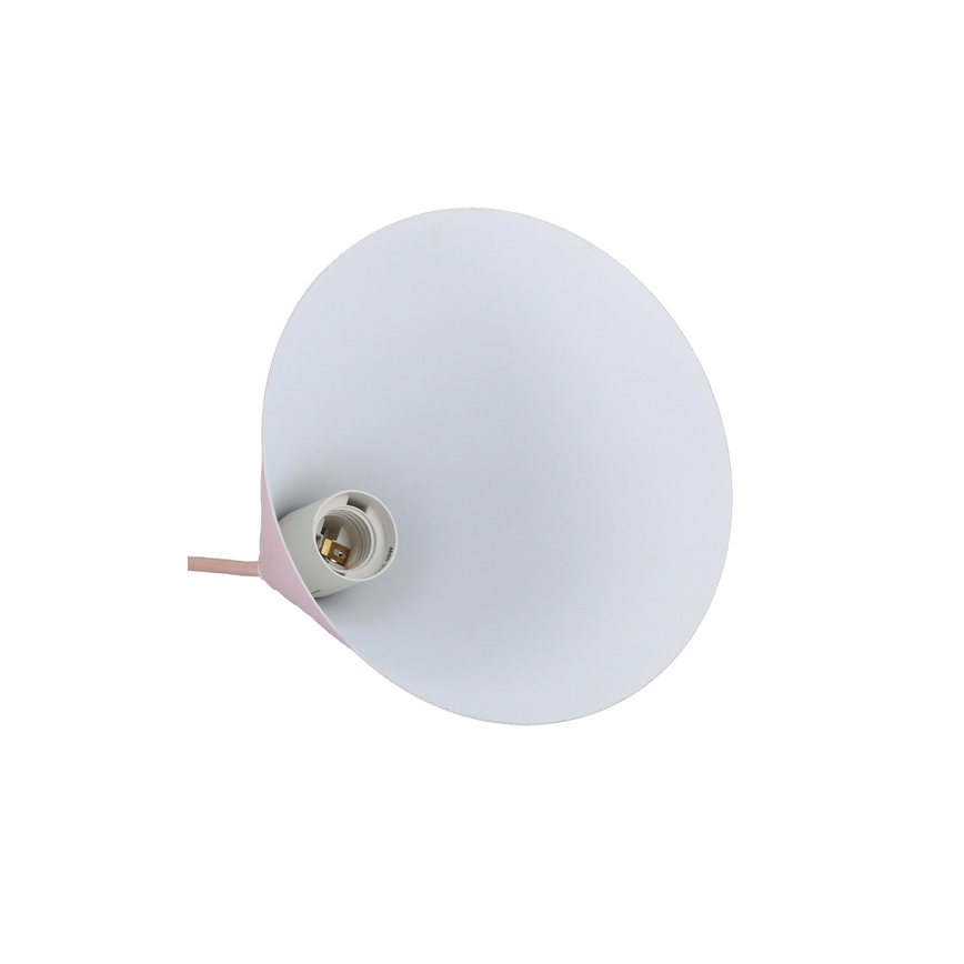 Lestenec na vrvici VOSS 1xE27/40W/230V roza/bela