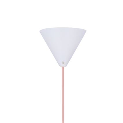 Lestenec na vrvici VOSS 1xE27/40W/230V roza/bela