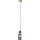 Lestenec na vrvici WOODNEST 1xE27/15W/230V borovina/dimno črna