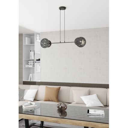 Lestenec na vrvici XOTIC 2xE27/15W/230V črna