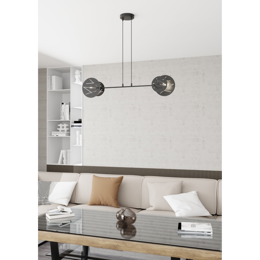Lestenec na vrvici XOTIC 2xE27/15W/230V črna