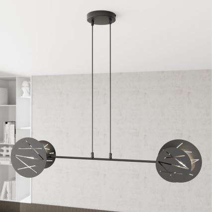 Lestenec na vrvici XOTIC 2xE27/15W/230V črna