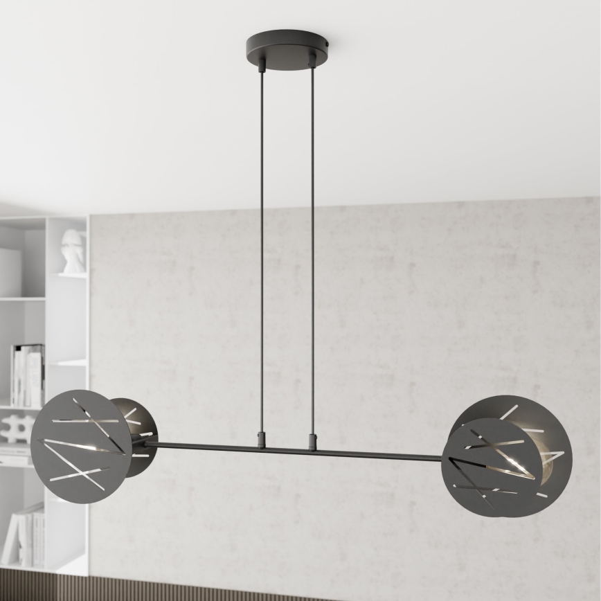 Lestenec na vrvici XOTIC 2xE27/15W/230V črna