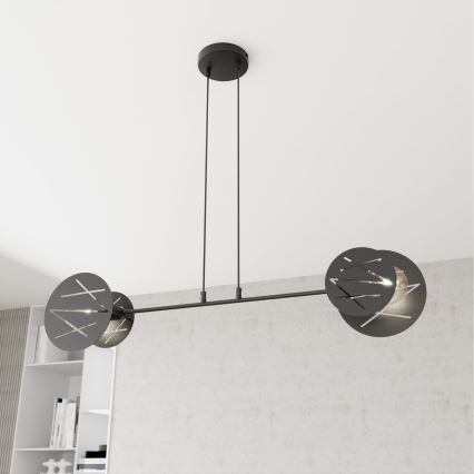 Lestenec na vrvici XOTIC 2xE27/15W/230V črna