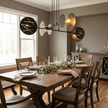 Lestenec na vrvici XOTIC 4xE27/15W/230V črna