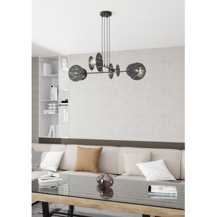Lestenec na vrvici XOTIC 4xE27/15W/230V črna