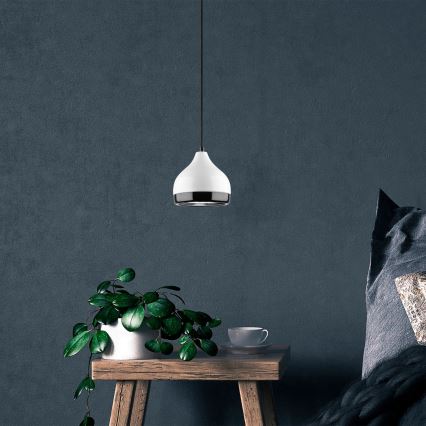 Lestenec na vrvici YILDO 1xE27/40W/230V bela/črna