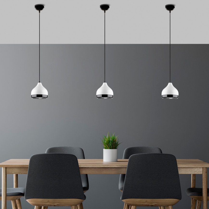 Lestenec na vrvici YILDO 1xE27/40W/230V bela/črna