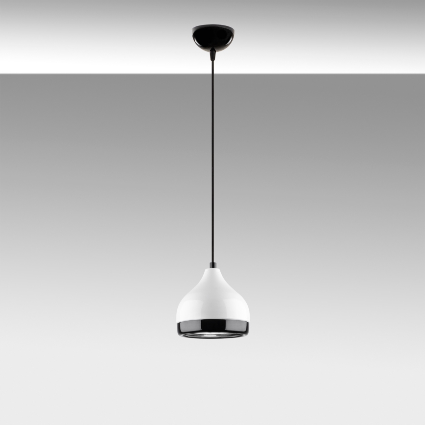 Lestenec na vrvici YILDO 1xE27/40W/230V bela/črna