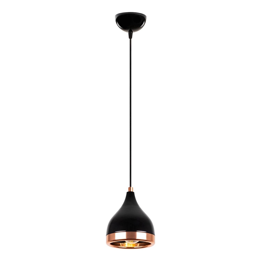 Lestenec na vrvici YILDO 1xE27/40W/230V črna/bakrena