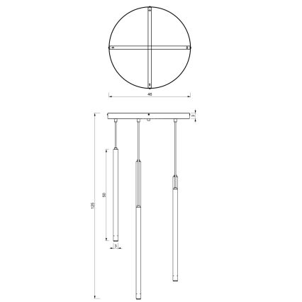 Lestenec na vrvici YORU 5xG9/8W/230V medenina