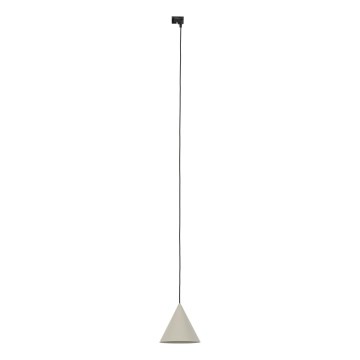 Lestenec na vrvici za 1-fazni tračni sistem CONO 1xE27/15W/230V črna/bež