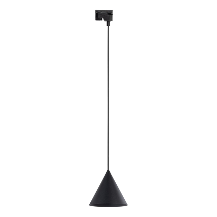 Lestenec na vrvici za 1-fazni tračni sistem CONO 1xE27/15W/230V črna
