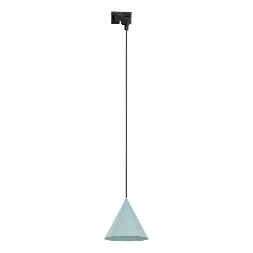 Lestenec na vrvici za 1-fazni tračni sistem CONO 1xE27/15W/230V črna/mint