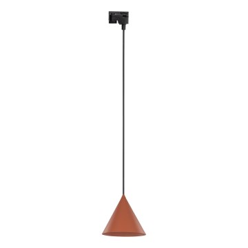 Lestenec na vrvici za 1-fazni tračni sistem CONO 1xE27/15W/230V črna/opečna