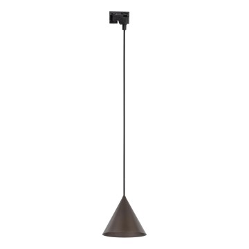 Lestenec na vrvici za 1-fazni tračni sistem CONO 1xE27/15W/230V črna/rjava