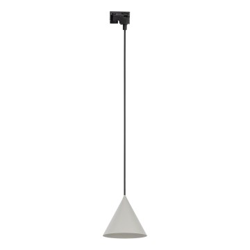 Lestenec na vrvici za 1-fazni tračni sistem CONO 1xE27/15W/230V črna/siva