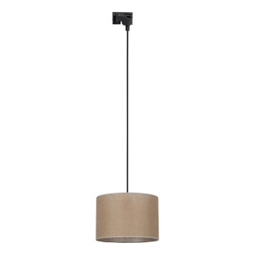 Lestenec na vrvici za 1-fazni tračni sistem TRACER 1xE27/15W/230V pr. 30 cm črna/rjava