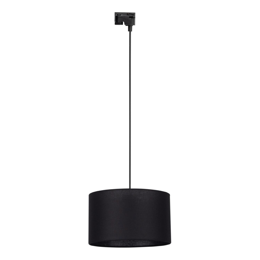 Lestenec na vrvici za 1-fazni tračni sistem TRACER 1xE27/15W/230V pr. 38 cm črna