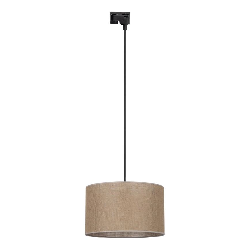 Lestenec na vrvici za 1-fazni tračni sistem TRACER 1xE27/15W/230V pr. 38 cm črna/rjava
