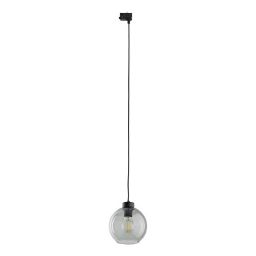 Lestenec na vrvici za tračni sistem 3-fazni CUBUS 1xE27/15W/230V črna/dimna črna