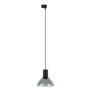 Lestenec na vrvici za tračni sistem 3-fazni NEO 1xE27/15W/230V črna/dimna črna